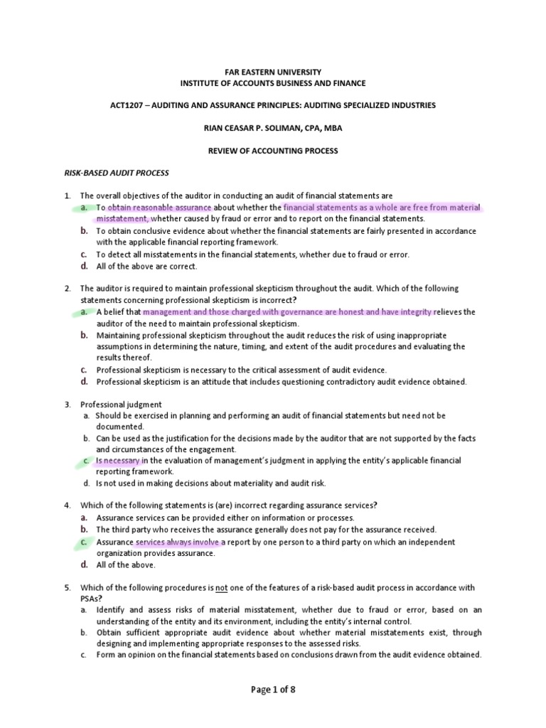 Audit Review Process Overview | PDF