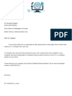 Sample Letter For Company