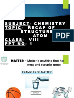 Subject-Chemistry Topic-Recap of Structure of Atom Class - Viii PPT No-1