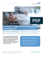ESR Oracle Learning Management (OLM) Implementation