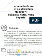 Homeroom Guidance: Ikaapat Na Markahan - Modyul 7: Pangarap Natin, Ating Tuparin