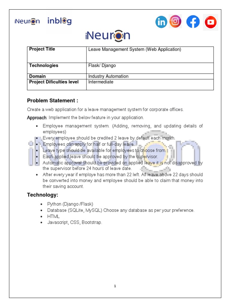 Leave Management System Web Application Pdf Cloud Computing