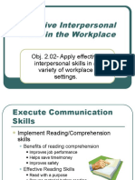 Effective Interpersonal Skills in The Workplace