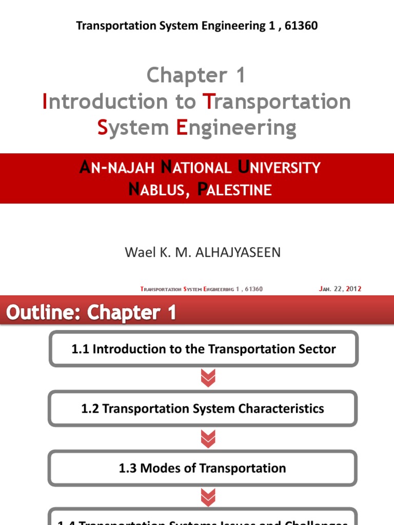 Introduction to Transportation Systems | PDF | Transport | Rail Transport