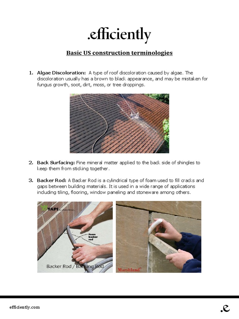 Basic US Construction Terminology A Comprehensive Glossary of Common