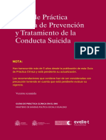 Guía de Práctica Clínica de Prevención y Tratamiento de La Conducta Suicida