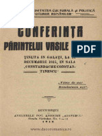 Conferinţa Părintelui Vasile Lucaci Ţinută În Galaţi, La 13 Decembrie 1915, În Sala "Constandache Constantin"