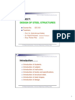 Subject:: Design of Steel Structures