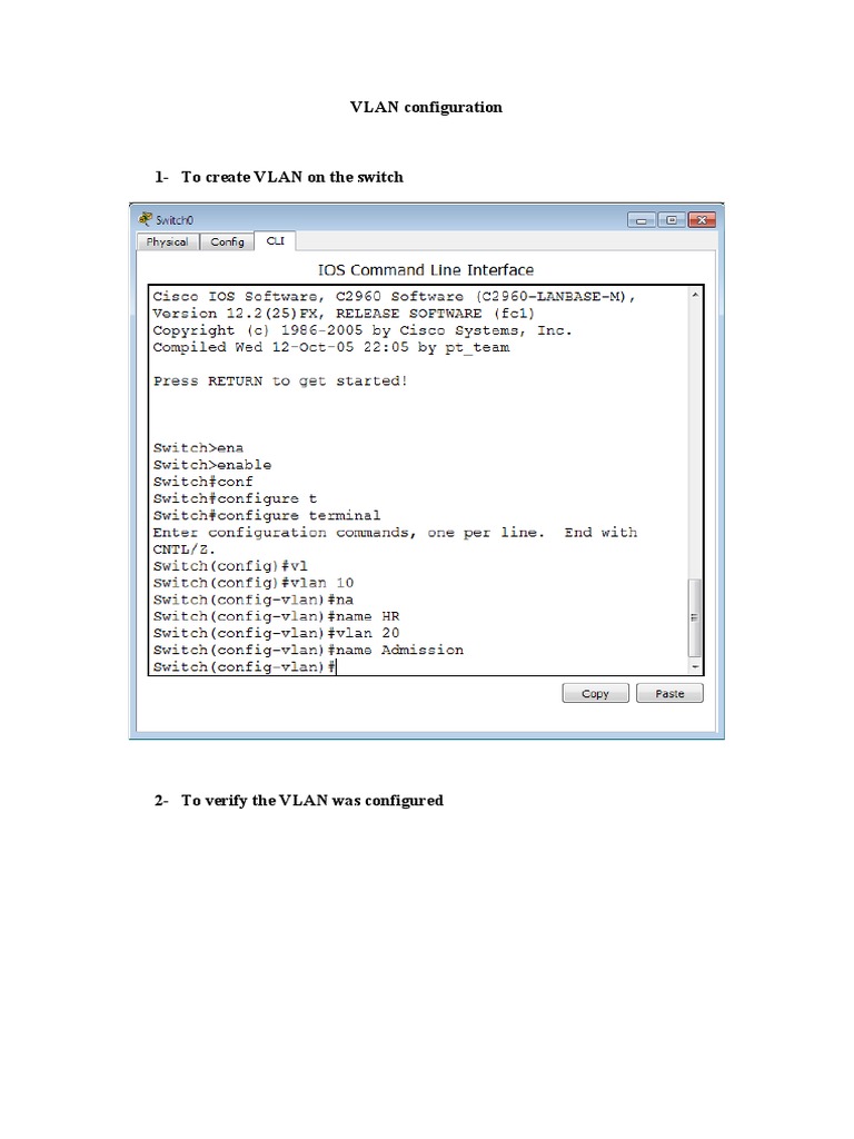 VLAN Configuration | PDF | Computers