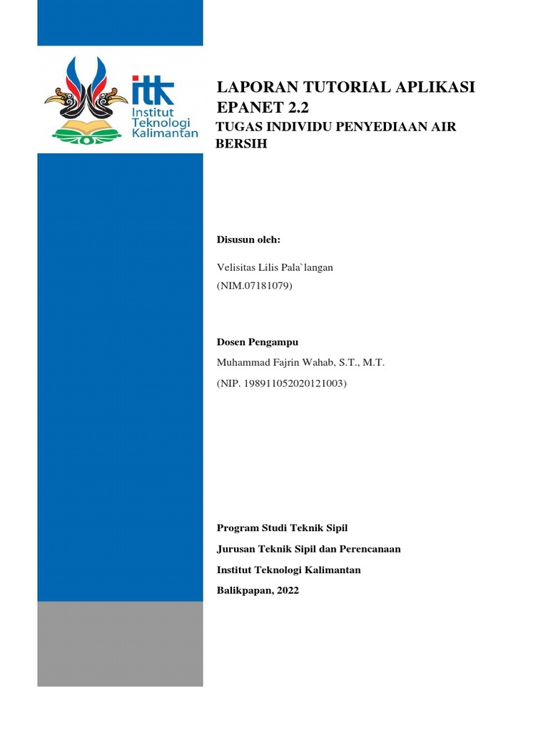 Tutorial Aplikasi EPANET 2.2 | PDF | Teknologi & Rekayasa