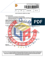 Cost Estimates Approval Form