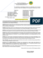 Resolution Request To DPWH For Stainless Materials in The Banisters