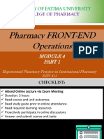 MODULE 4 Pharmacy Front End Operations PART 1 1 PDF