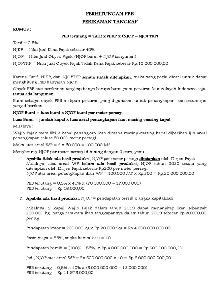 Perhitungan Pbb Perikanan Tangkap Pdf