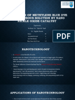 Adsorption of Methylene Blue Dye by Nano Nickel Oxide Catalyst