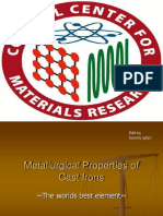 Metallurgical Properties of Cast Irons