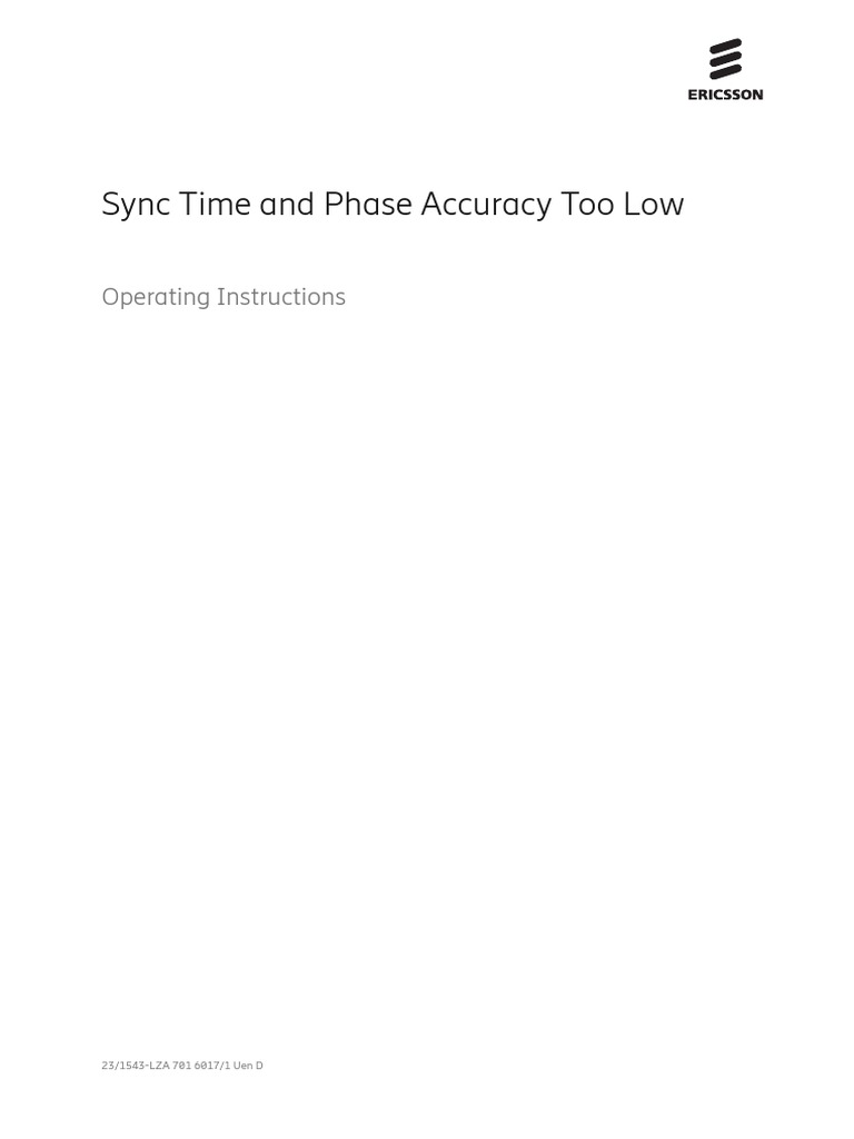 Sync Time and Phase Accuracy Too Low | PDF | Synchronization | Computer ...
