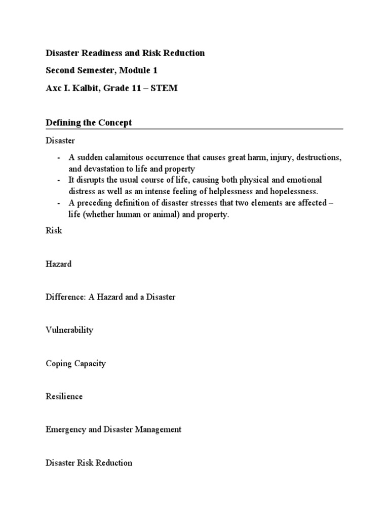 Disaster Readiness and Risk Reduction Guide | PDF | Social Science ...
