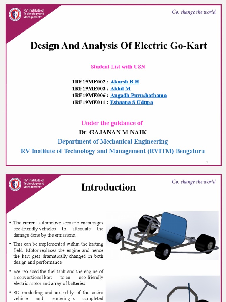 Design and Analysis of Electric Go-Kart | PDF | Stress–Strain Analysis ...