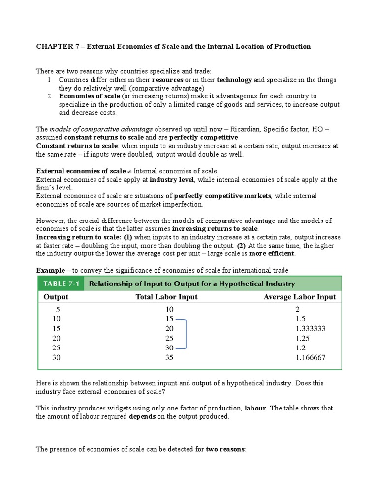 External Economies of Scale Explained | PDF | Economies Of Scale ...