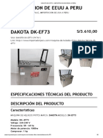 Dakota Dk-Ef73 - Importacion de Eeuu A Peru