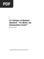Download A Critique of Roland Barthes To Write An Intransitive Verb by Andrew N Adler SN58504780 doc pdf