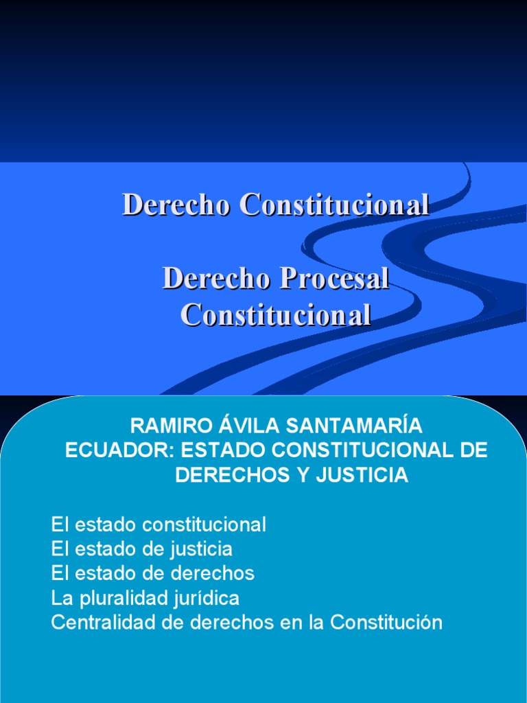 Estado Constitucional de Derechos en Ecuador | PDF | Debido al proceso ...