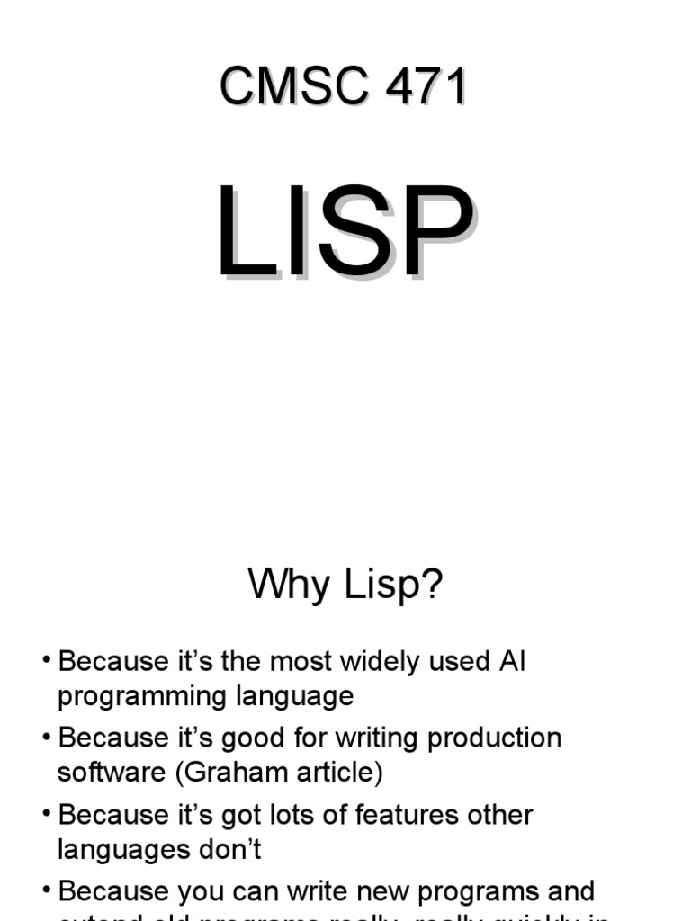 LISP | PDF | Information Technology Management | Computer Engineering