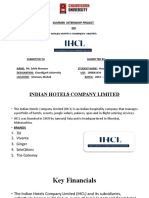 Summer Internship Project ON Indian Hotels Company Limited