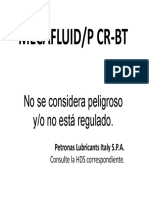 Mecafluid P CR-BT Etiqueta