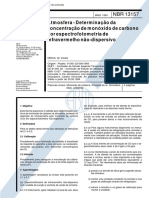 NBR 13157 - 1994 - Atmosfera - Determinacao Da Concentracao de Monoxido de Carbono Por Espectrofotometria de Infravermelho Nao-Dispersivo