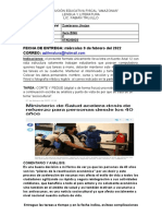 FECHA DE ENTREGA: Miércoles 9 de Febrero Del 2022 Correo