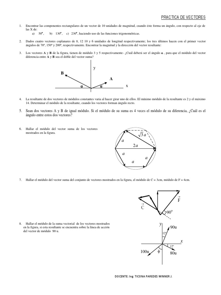 Módulo y Diferencia de Vectores | PDF | Vector Euclidiano | Geometría