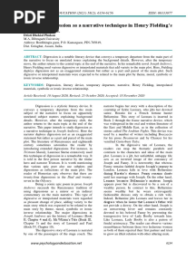 Joseph Andrews.: A Study of Digression As A Narrative Technique in Henry Fielding's