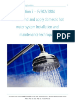 Section 7 - F/602/2884 Understand and Apply Domestic Hot Water System Installation and Maintenance Techniques