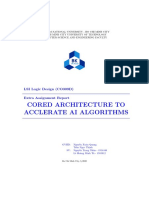 Cored Architecture To Acclerate Ai Algorithms: LSI Logic Design (CO309D) Extra Assignment Report