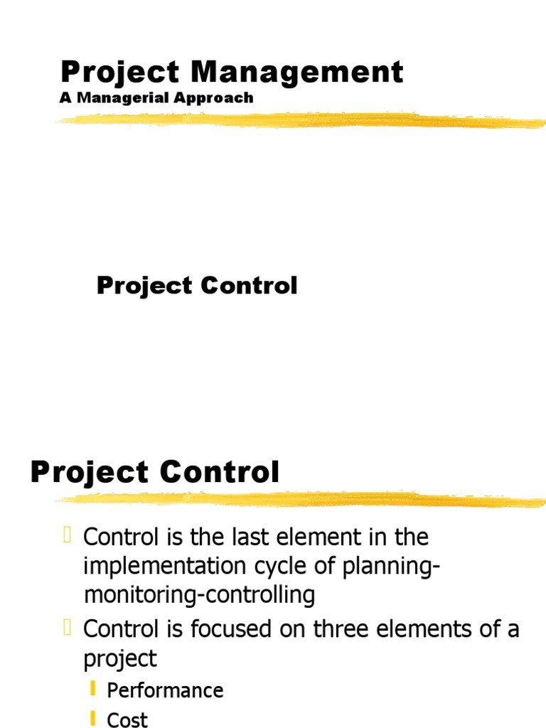 Project Control PDF Project Management Benchmarking