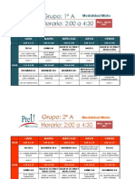 Horarios Por Grupo Mixto Mayo - Agosto 2022