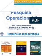 Sistema de avaliação e referências bibliográficas para projeto de PERT/CPM