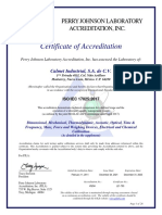 Calmet Industrial Lab Accreditation for Dimensional Calibrations