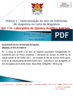 Aula 7 - Prática 5 - Determinação de MG (OH) 2