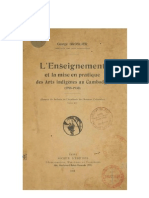 L' Enseignement Et La Mise en Pratique Des Arts Indigènes Au Cambodge 1918-1930 Par George Groslier