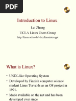 Introduction To Linux: Lei Zhang UCLA Linux Users Group