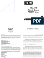 Rolls RS79b Digital Quartz Tuner Manual