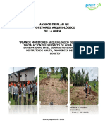 Informe Mensual de Plan de Monitoreo Arqueológico Mes Agosto-Sucre