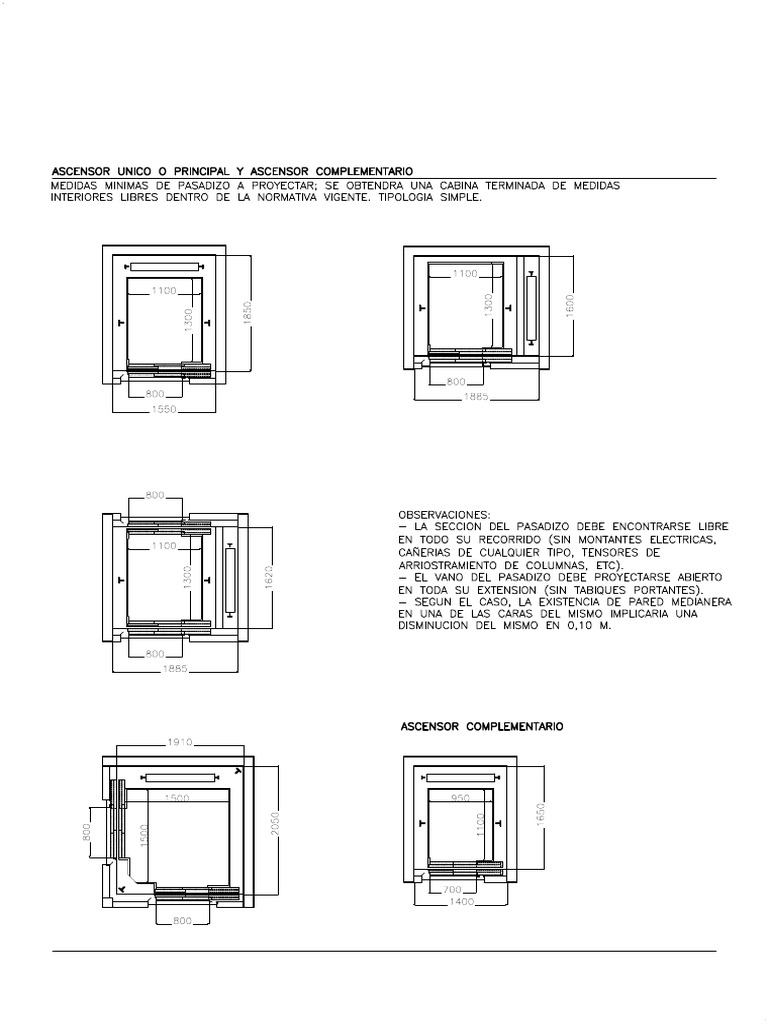 Medidas Minimas Ascensor Unico E4da3 Pdf