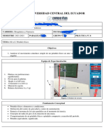 Análisis del movimiento armónico simple de un péndulo físico