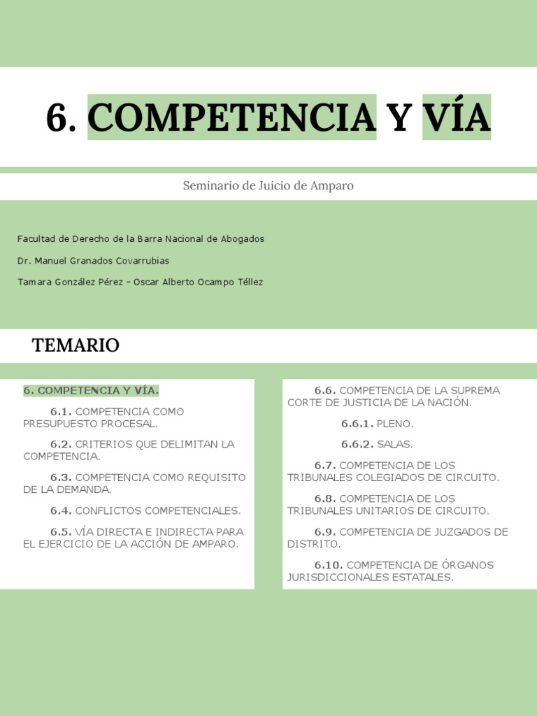 Competencia jurisdiccional en el juicio de amparo | PDF | Jurisdicción ...