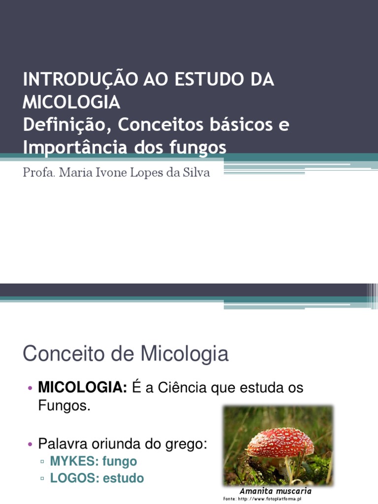 Introdução à Micologia e Importância dos Fungos | PDF | Fungo | Spore ...