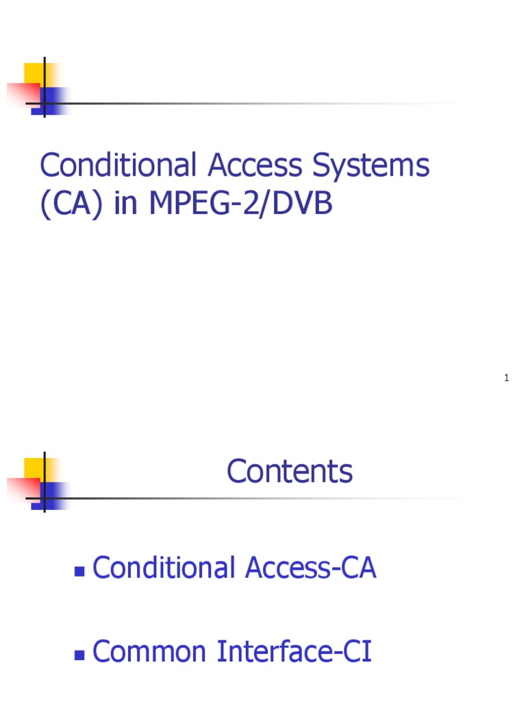 Overview of Conditional Access Systems | PDF | Set Top Box | Video